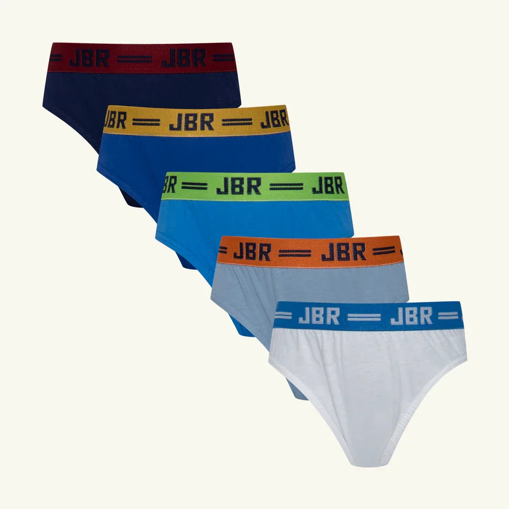 5 Pack Comfort Briefs Blue