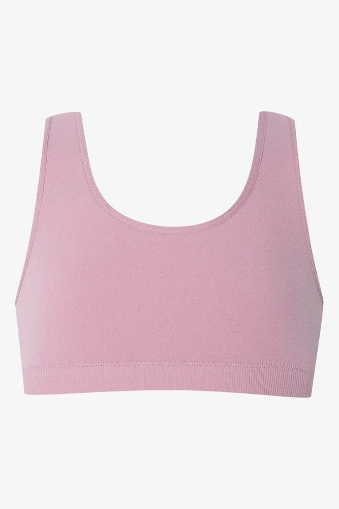 2 Pack Seam-free Racerback Bras Pink And Dark Grey