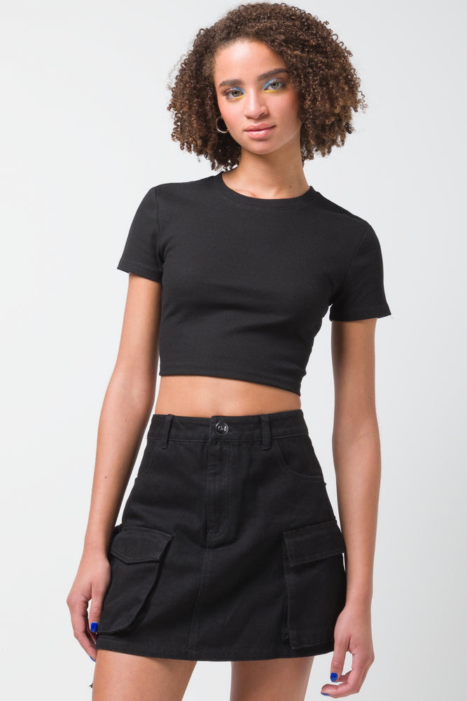 Back Tie Up Detail T shirt Black Tops T Shirts Ackermans