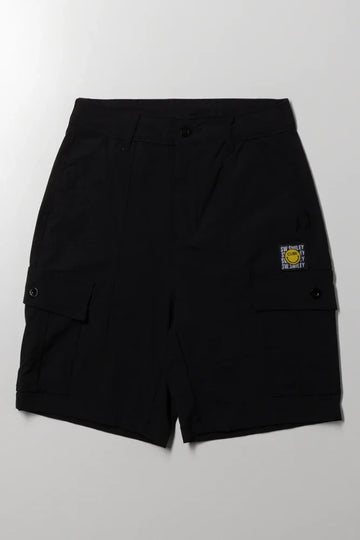 Smiley Cargo Shorts Black