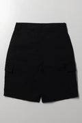 Smiley Cargo Shorts Black (2)