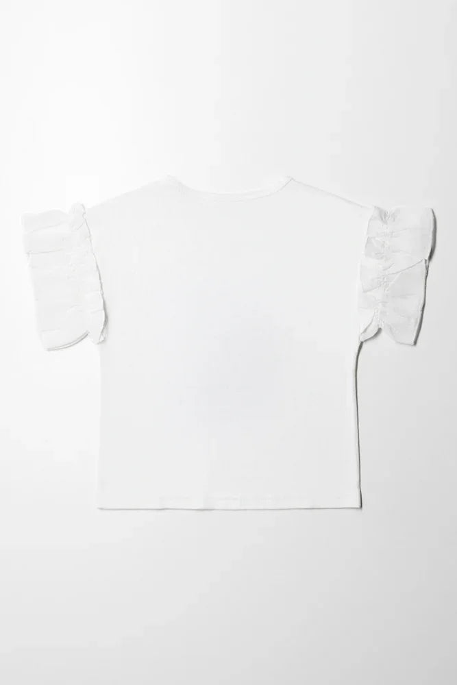 Lemon 3D Knit Top White (3)
