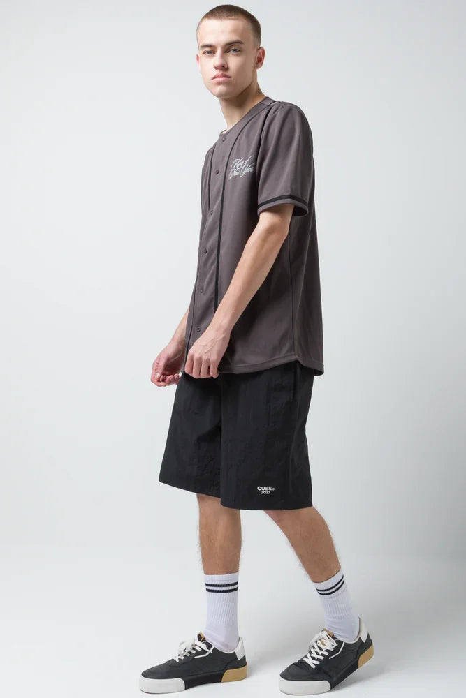 Pop Smoke Baseball Shirt Dark Grey