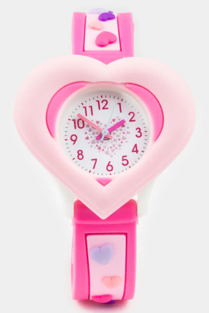 Heart Watch Pink