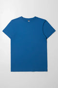 Crew Neck Short Sleeve T-Shirt Blue