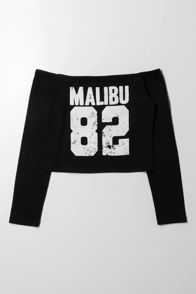 Malibu Off The Shoulder Top Black