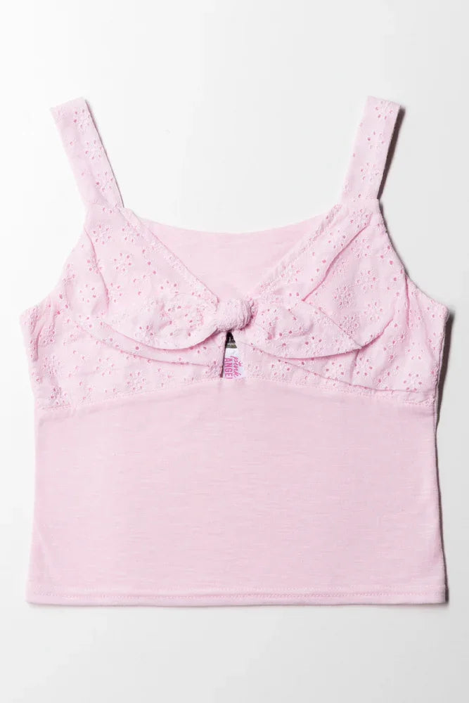 Front Tie Top Lilac