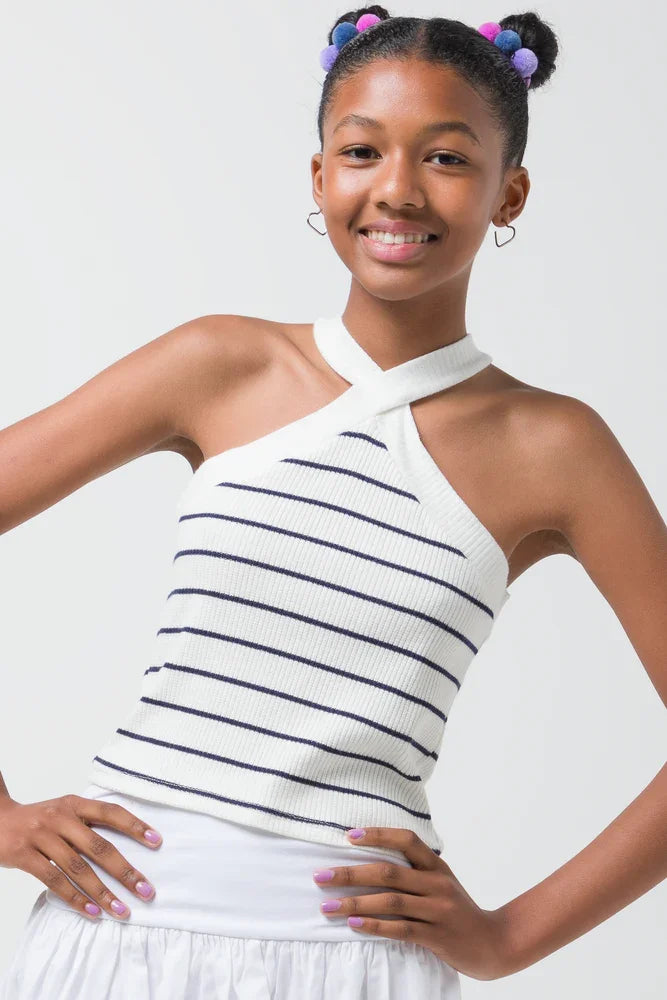 STRIPE CROSS OVER TOP