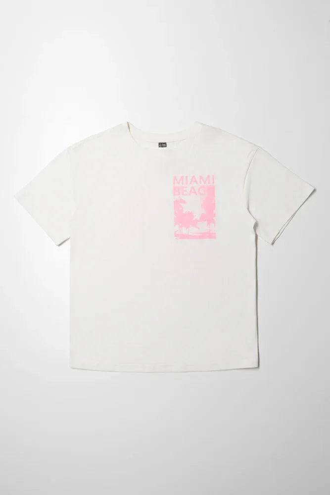 Oversized Short Sleeve T-Shirt White