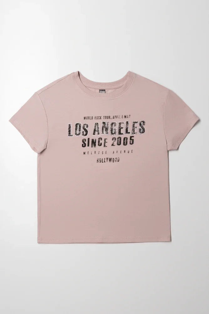 Los Angeles Short Sleeve T-Shirt Natural