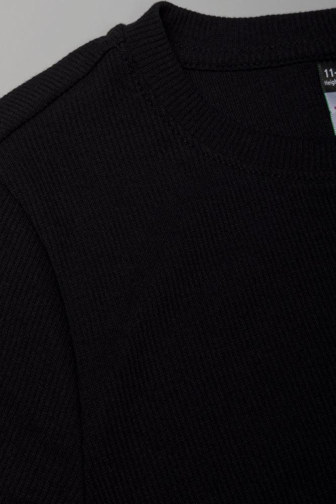 Ruched Bodycon Dress Black