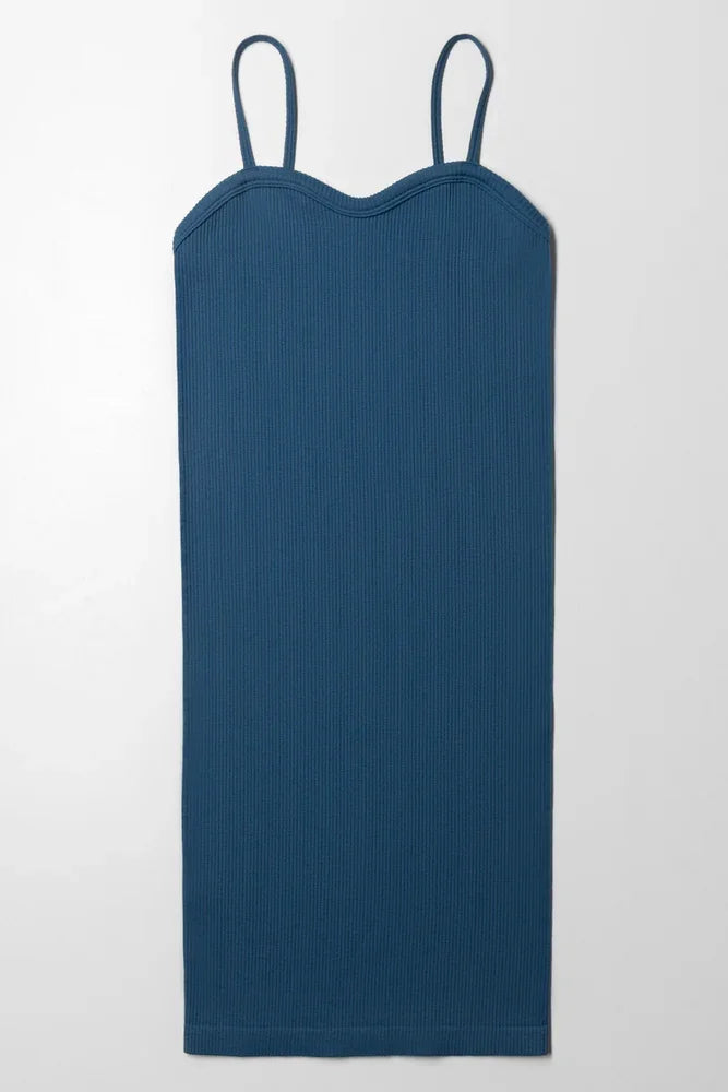 Seamless Strappy Dress Teal