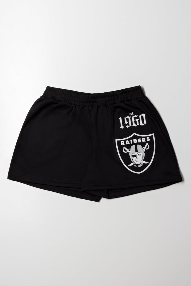 Raiders Mesh Pull On Shorts Black