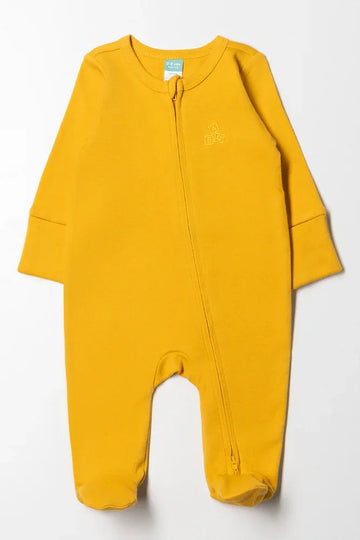 Cotton Knit Babygrow Yellow