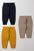 3 Pack Trackpants Natural, Navy And Yellow