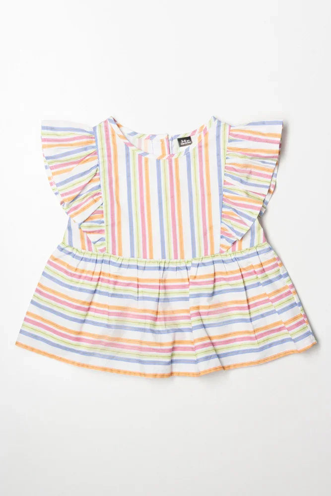 Peplum Frill Top Multi