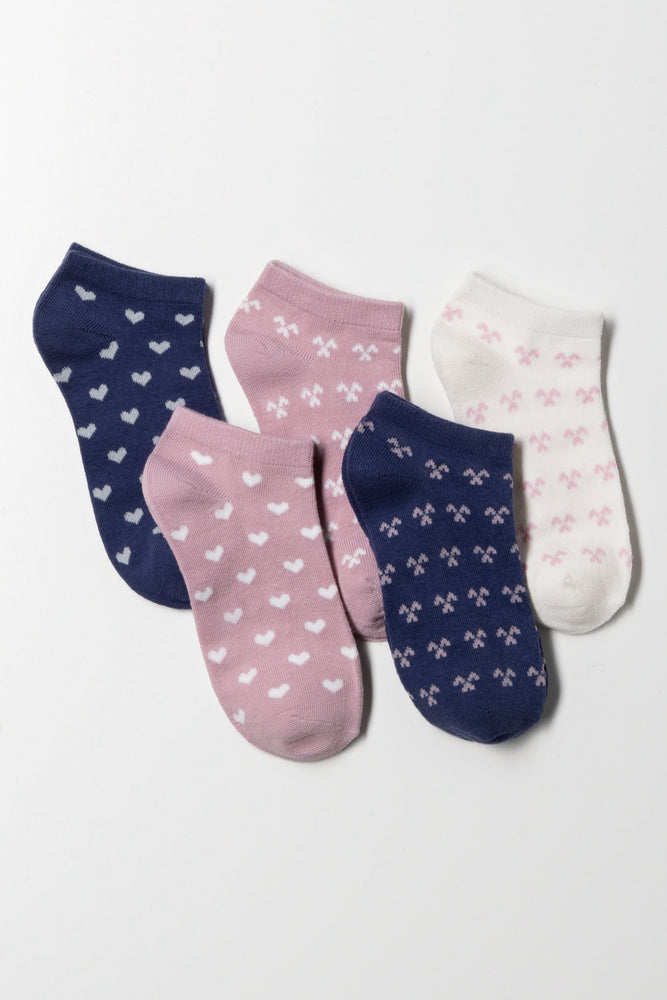 5 Pack Low Cut Socks Multi