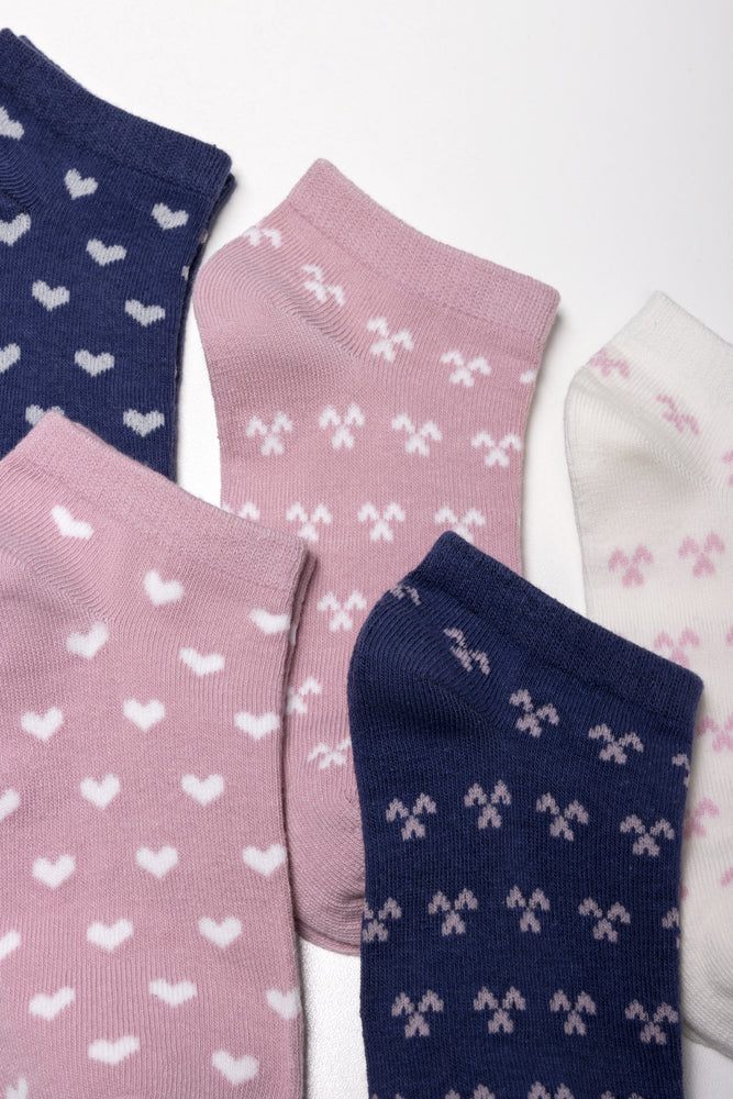 5 Pack Low Cut Socks Multi