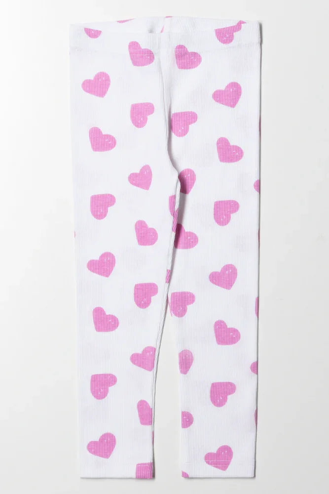 Heart Legging White