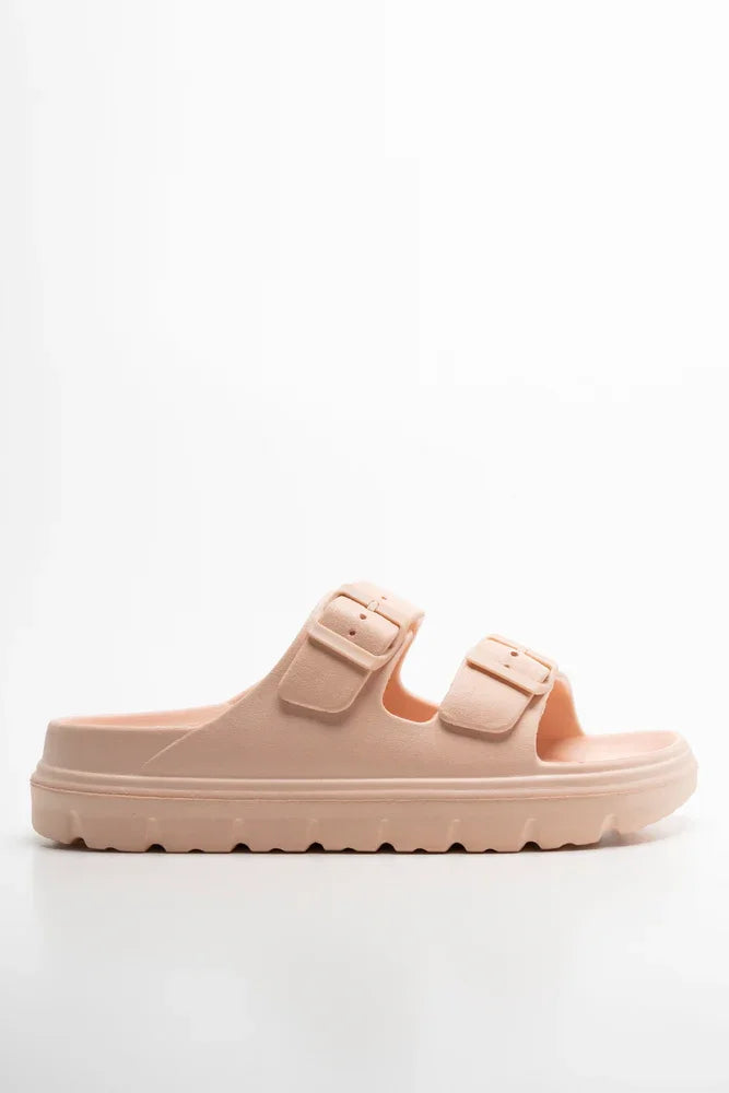 Double Strap Slide Pink