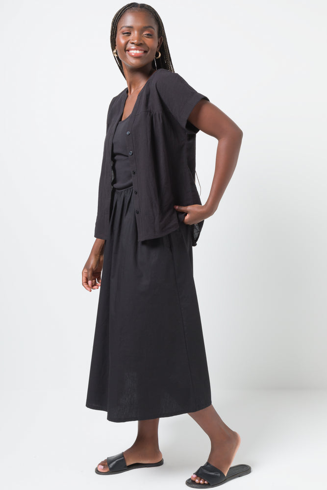 Grown On Sleeve Shirt Black