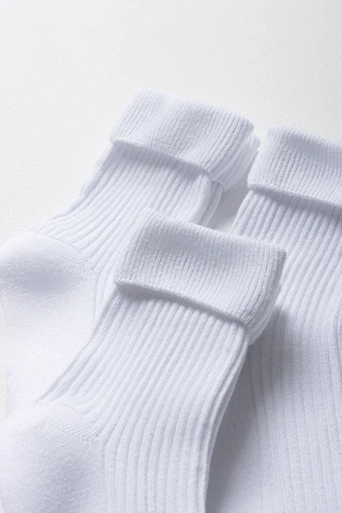 3 Pack Anklet Socks White