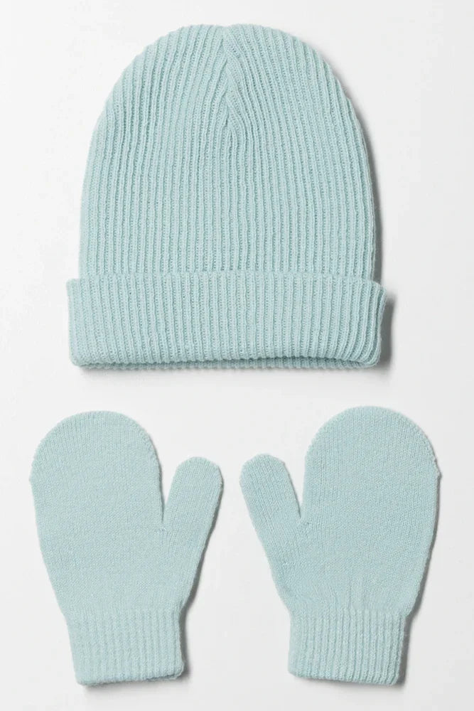 2 Piece Hat Set Green