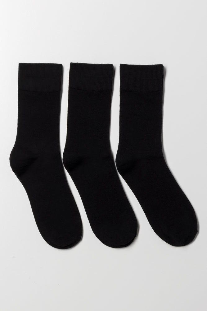 3 Pack Socks Black