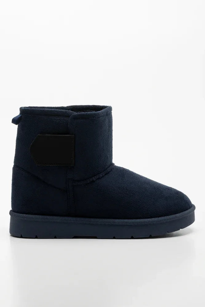 Strap Detail Boots Navy