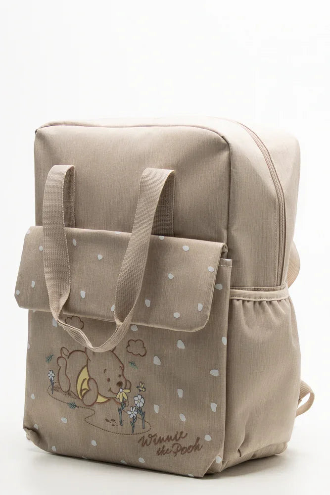 Winnie The Pooh Backpack Nappy Bag Natural
