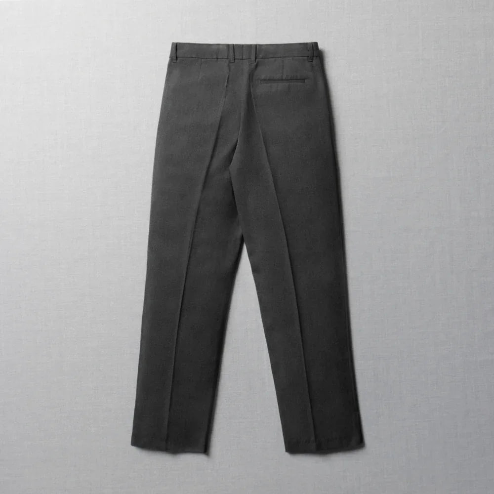 Boys Regular Fit School Pants Grey Toughees