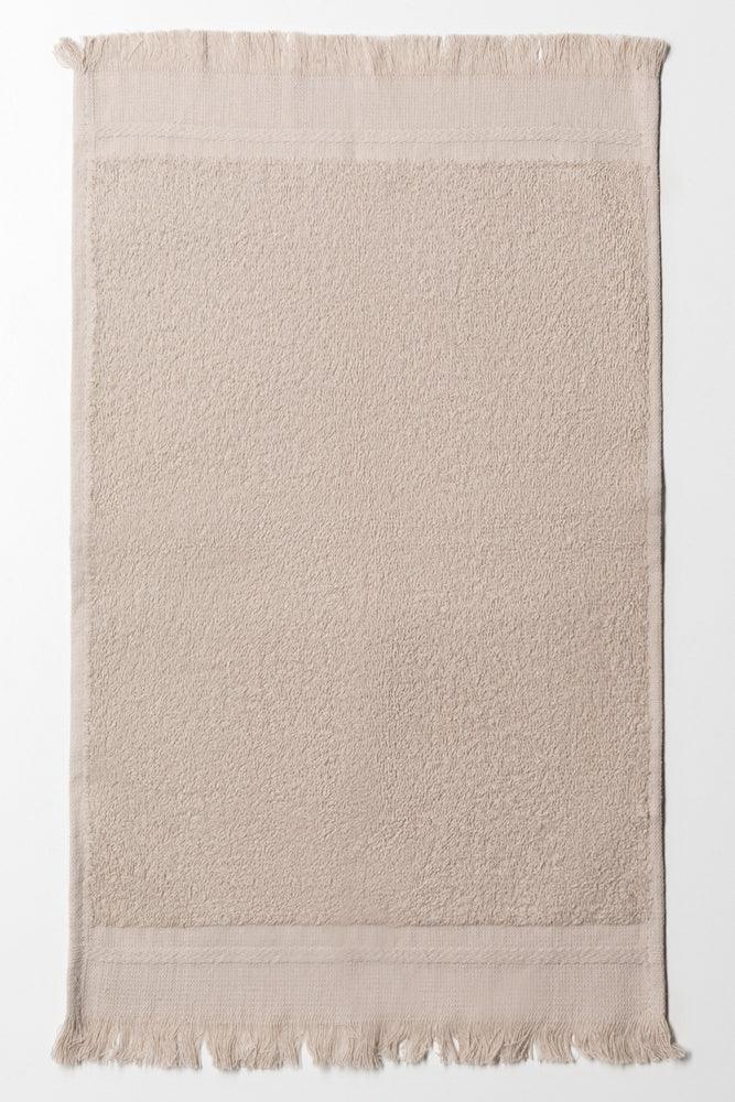 Fringed Guest Towel Natural