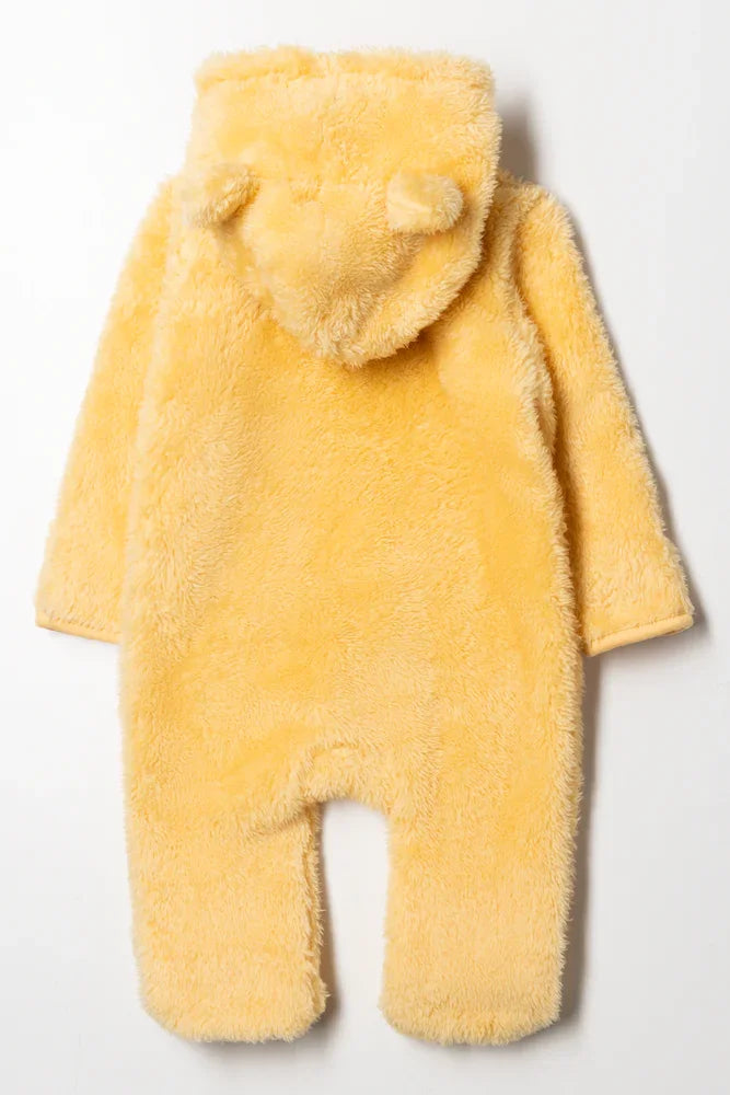 Fleece Babygrow Yellow (3)