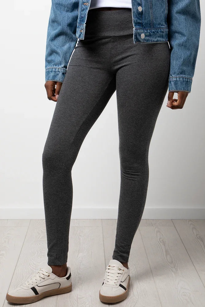 Wide Waist Leggings Dark Grey (1)