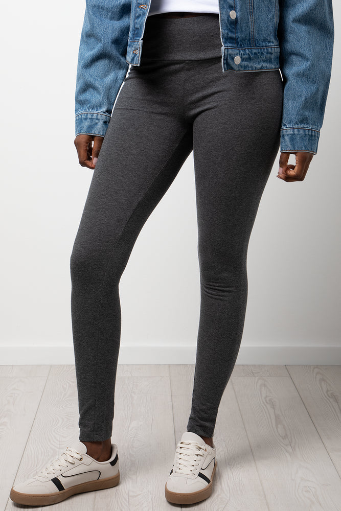 Wide Waist Leggings Dark Grey