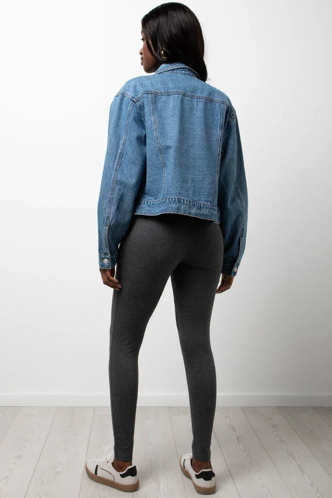 Wide Waist Leggings Dark Grey (3)