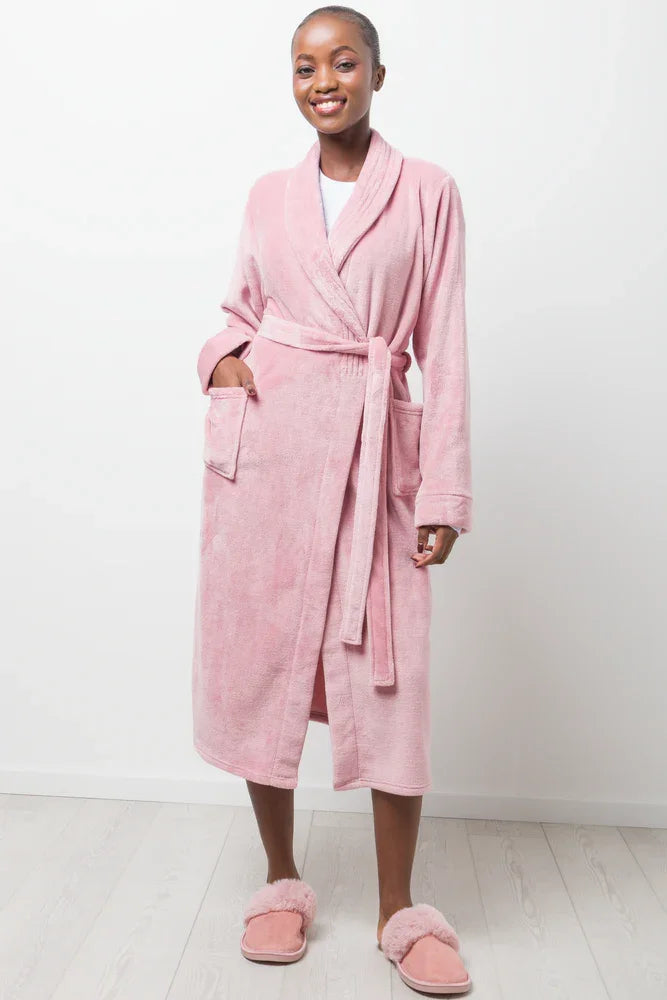 Shawl Collar Gown Pink