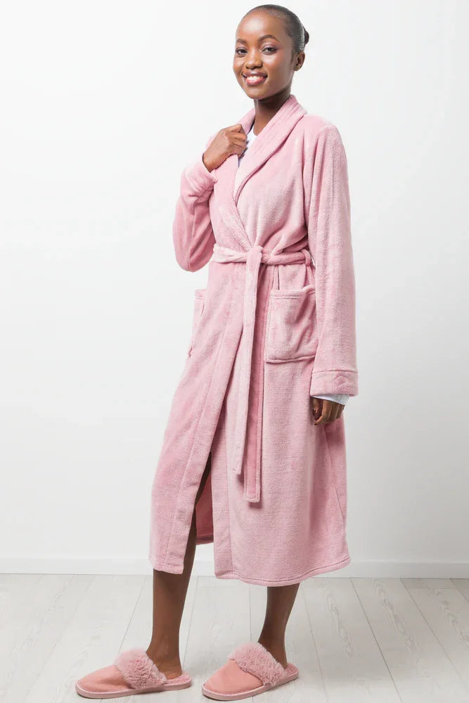 Shawl Collar Gown Pink