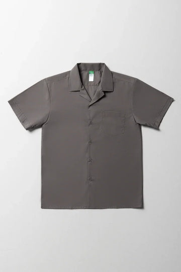 Primary School Short Sleeve Open Neck Shirt Grey