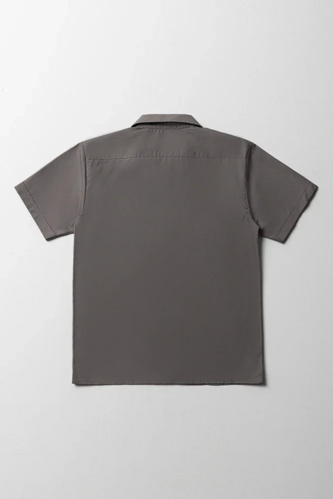 Primary School Short Sleeve Open Neck Shirt Grey (2)
