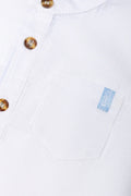 Mandarin Collar Shirt White (1)