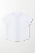 Mandarin Collar Shirt White (2)