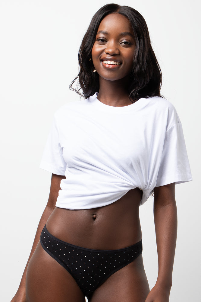 3 Pack Bikini  Black And White