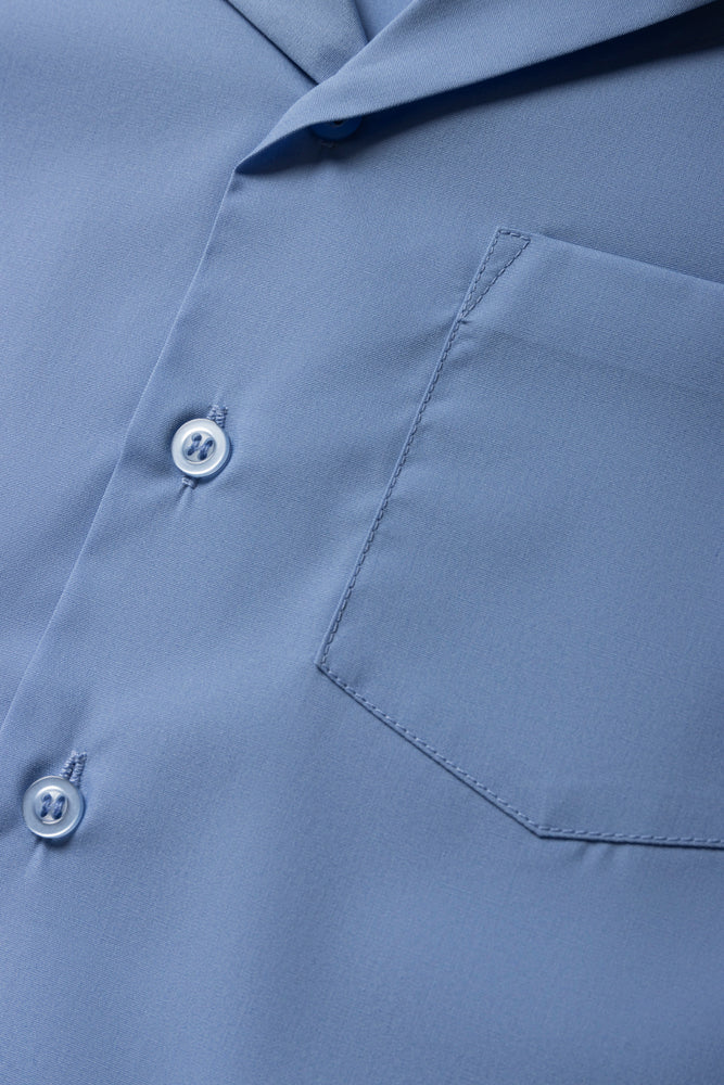 Primary School Short Sleeve Open Neck Shirt Blue