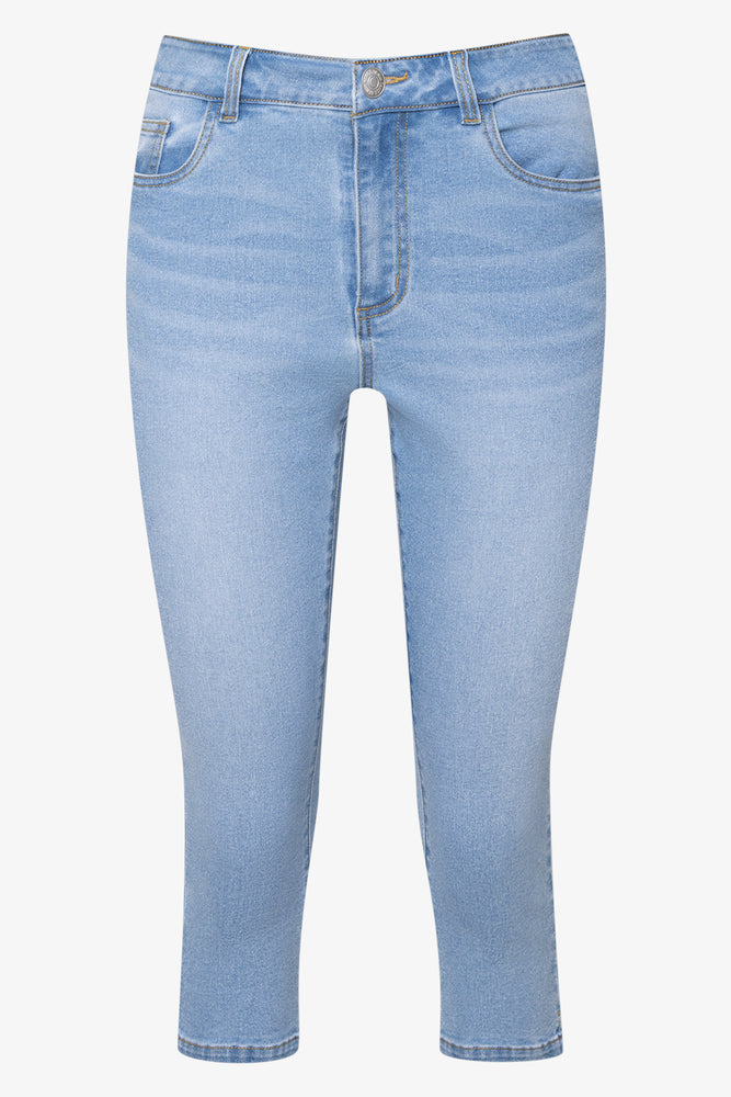 High Rise Pedal Pusher Light Blue