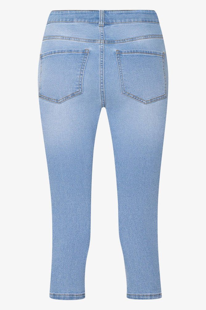 High Rise Pedal Pusher Light Blue