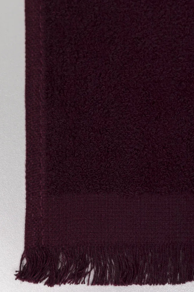 2 Pack Fringed Guest Towel Brown And Red