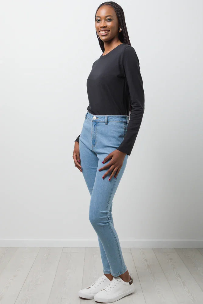 Long Sleeve Crew Neck T-Shirt Black