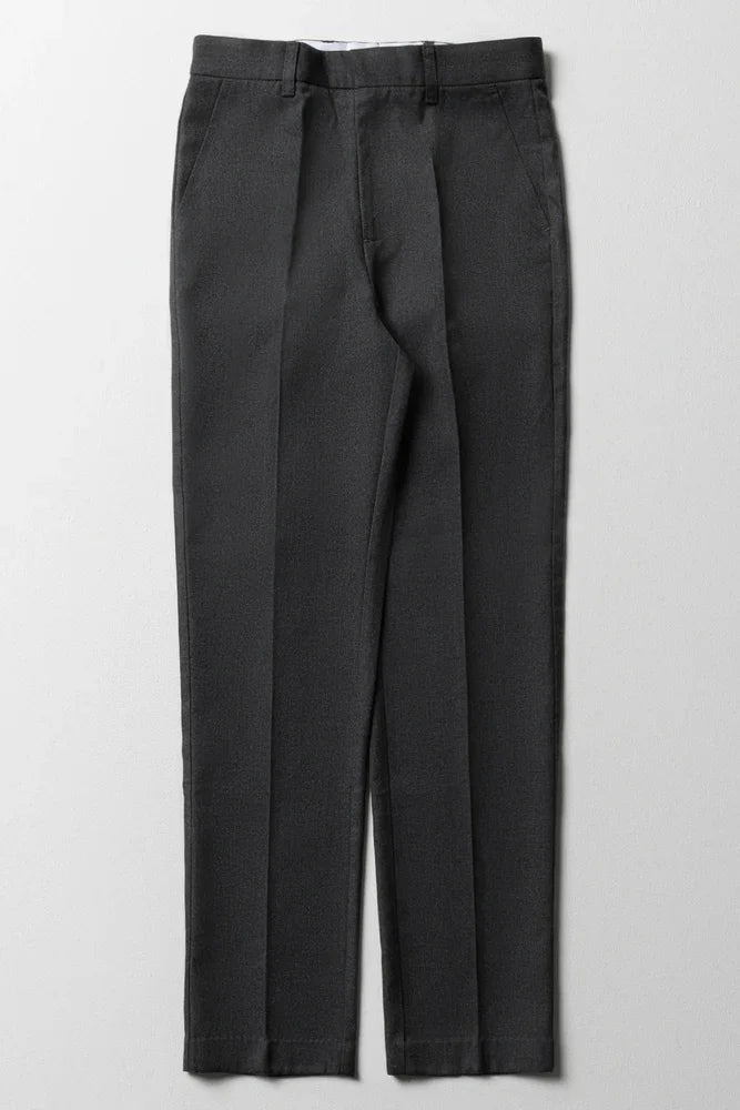 Primary School Boys Slim Fit Pants Grey