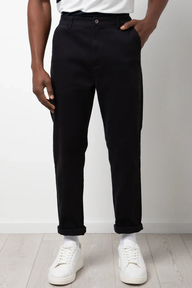 Straight Leg Chino Pants Black